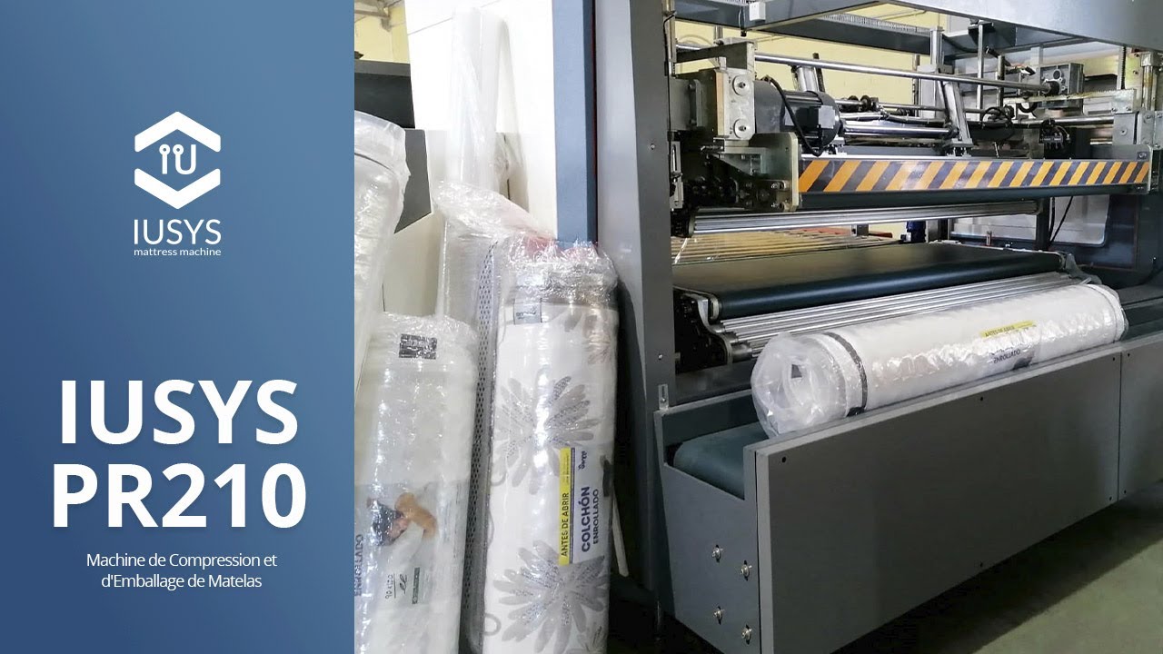 IUSYS PR210. Comprimez, pliez et roulez les matelas dans un emballage