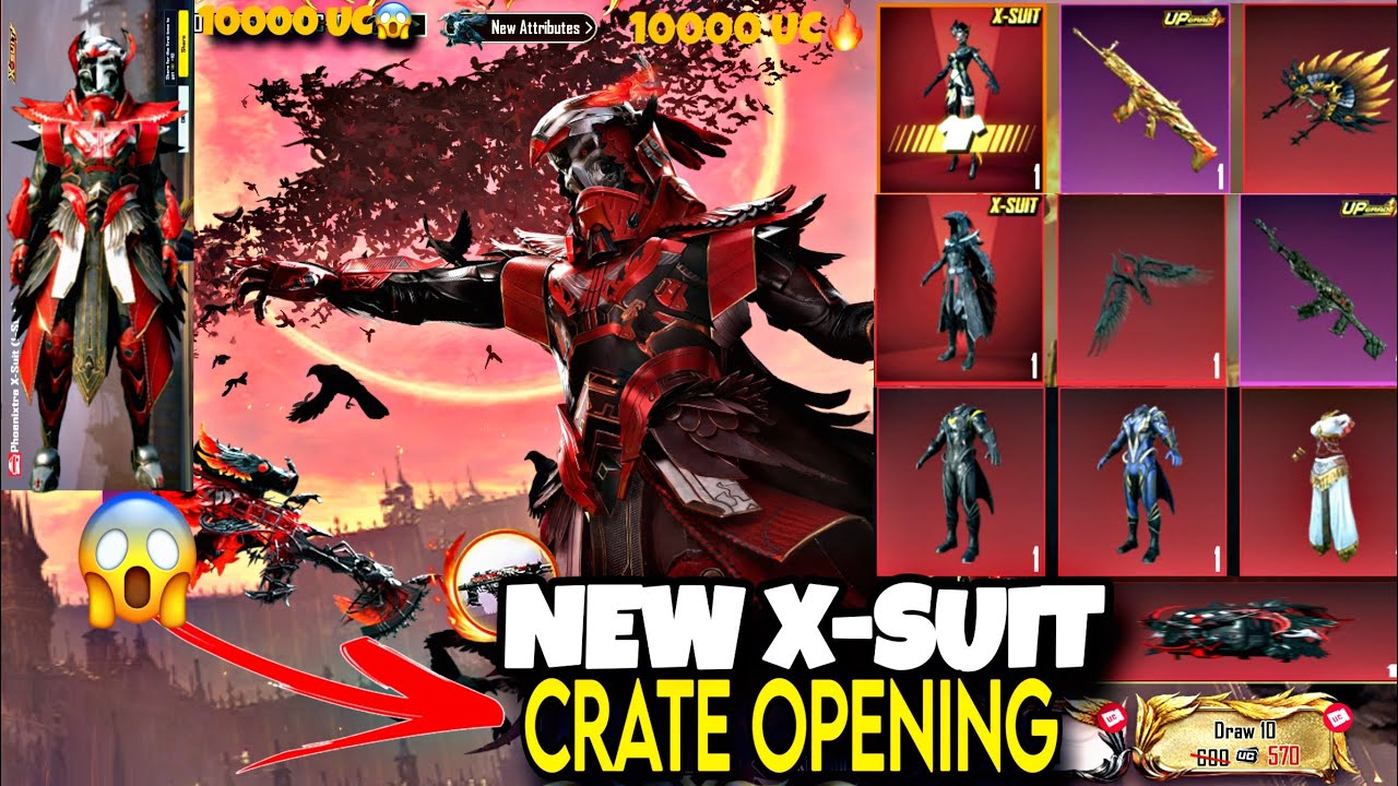 $10,000 UC Phoenixtra X-SUIT CRATE OPENING IN PUBG MOBILE😱Finally Got BLOOD RAVEN X-Suit🔥
