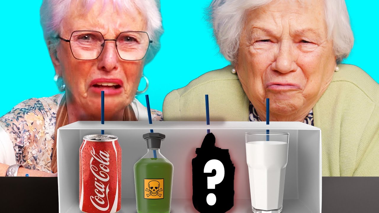 Senioren erraten blind Getränke (Mit Gurkenwasser)