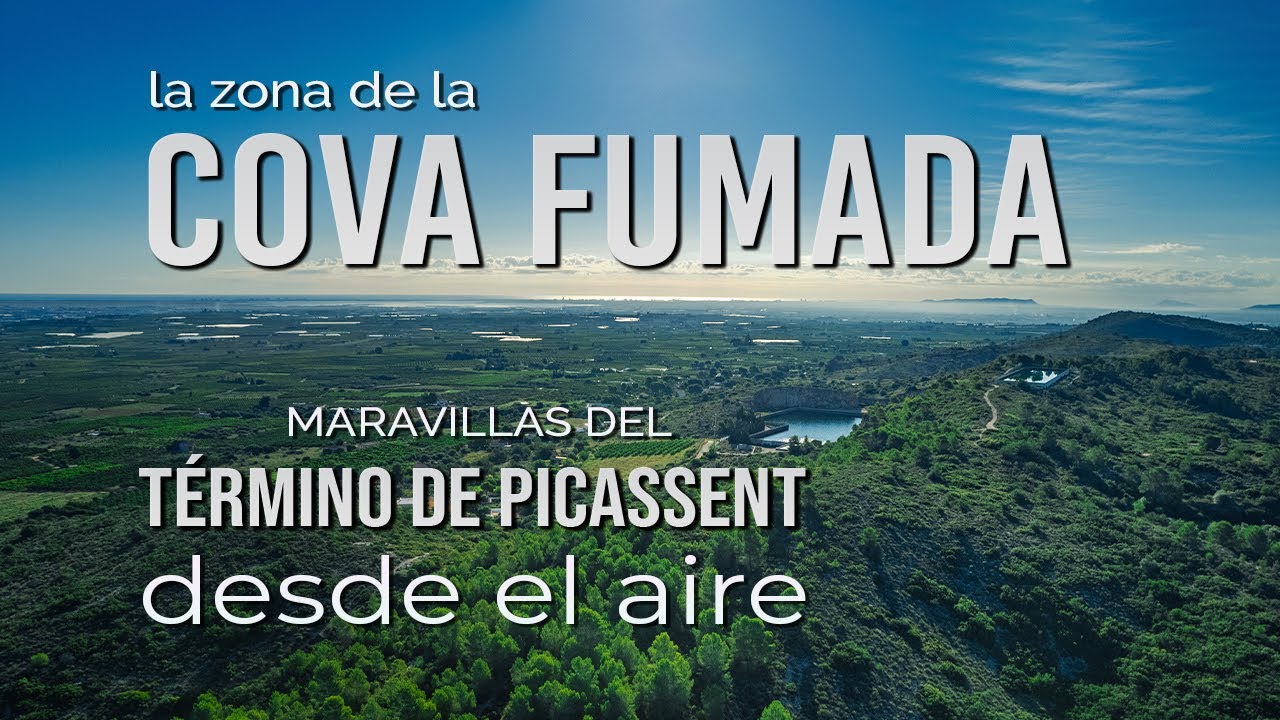 Zona de la Cova Fumada desde el aire. Maravillas del T&eacute;rmino de Picassent