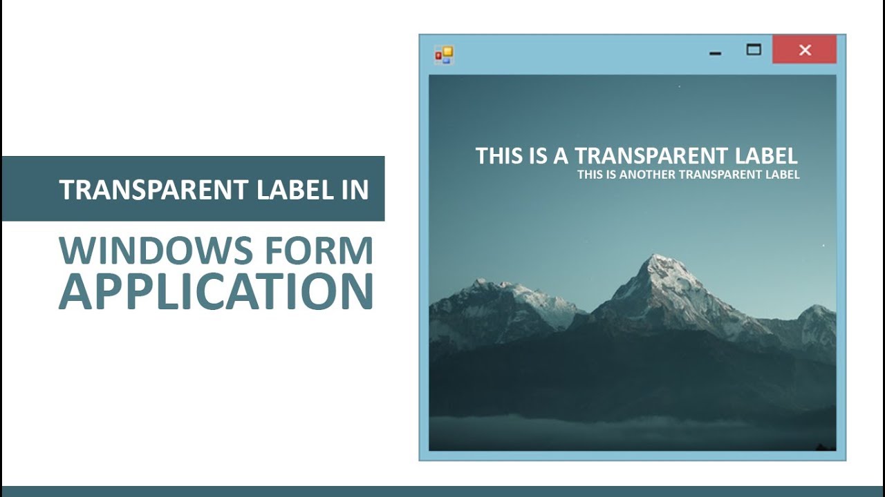 How to get Transparent Label in Visual Studio Windows Form Application