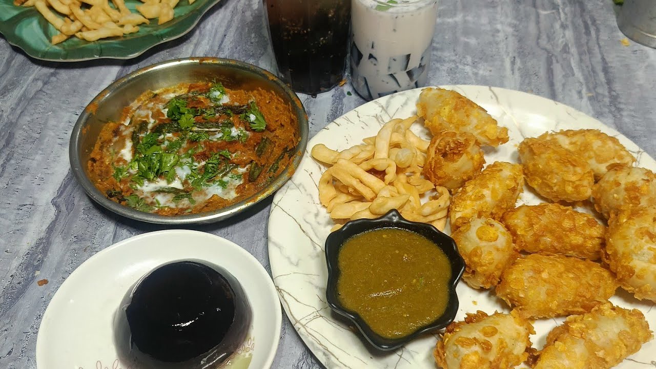 कुरकुरे वेज मोमोज हिंदी चटपटी मसाला भिंडी और जेली