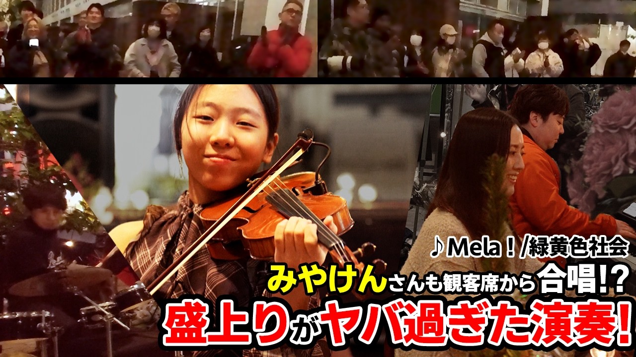 観客に みやけん さん!? 盛り上がりが凄すぎた 【 バイオリン ストリートピアノ 】 #あやーん #violin #piano
