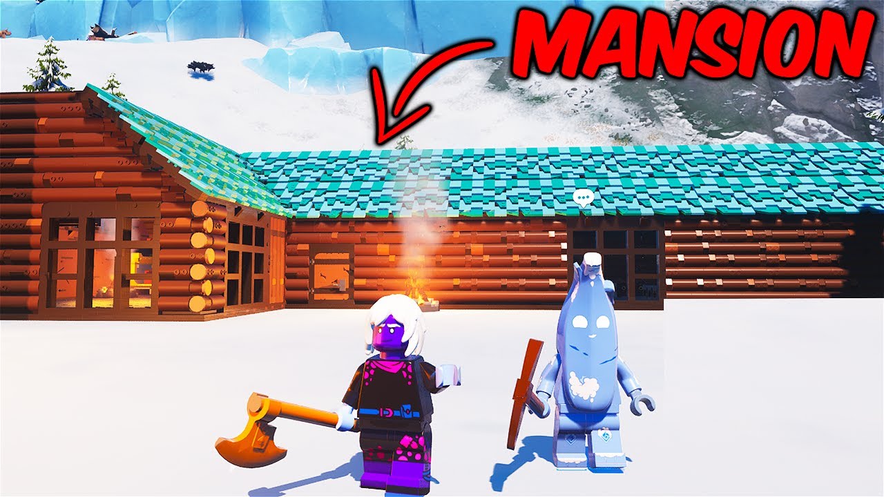 My SNOW MEGA MANSION  in Lego Fortnite