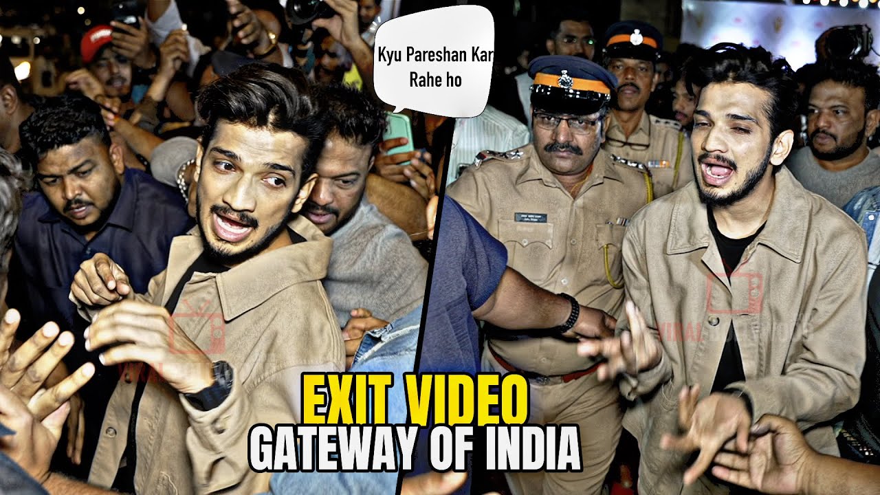 Kyu Pareshan Kar rahe ho - Huge Crowd Badly Mobbed Munawar Faruqui at Gateway of India | EXIT VIDEO