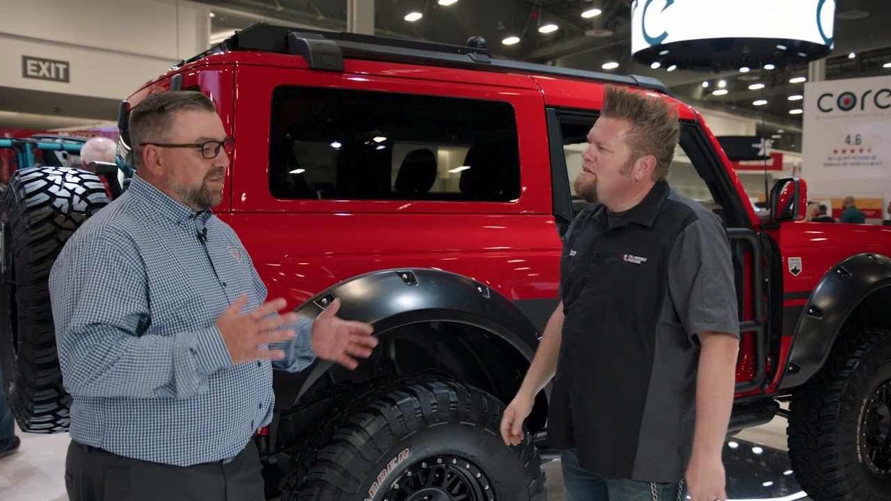 SEMA 2021 N-FAB Universal Roof Rack on a 2021 Ford Bronco with Ian Johnson