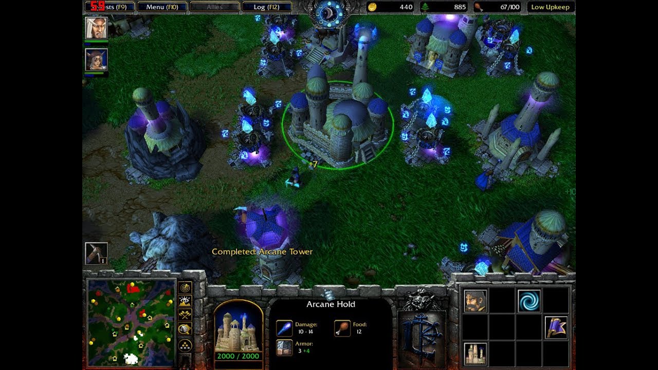 Warcraft 3 Race Gameplay - Dalaran (Kirin Tor) Custom Race - Part 1 (Versus Computer)