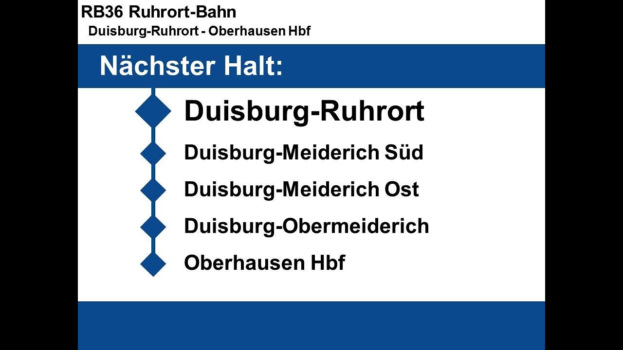 [NWB] Ansagen RB36 Duisburg-R. - Oberhausen