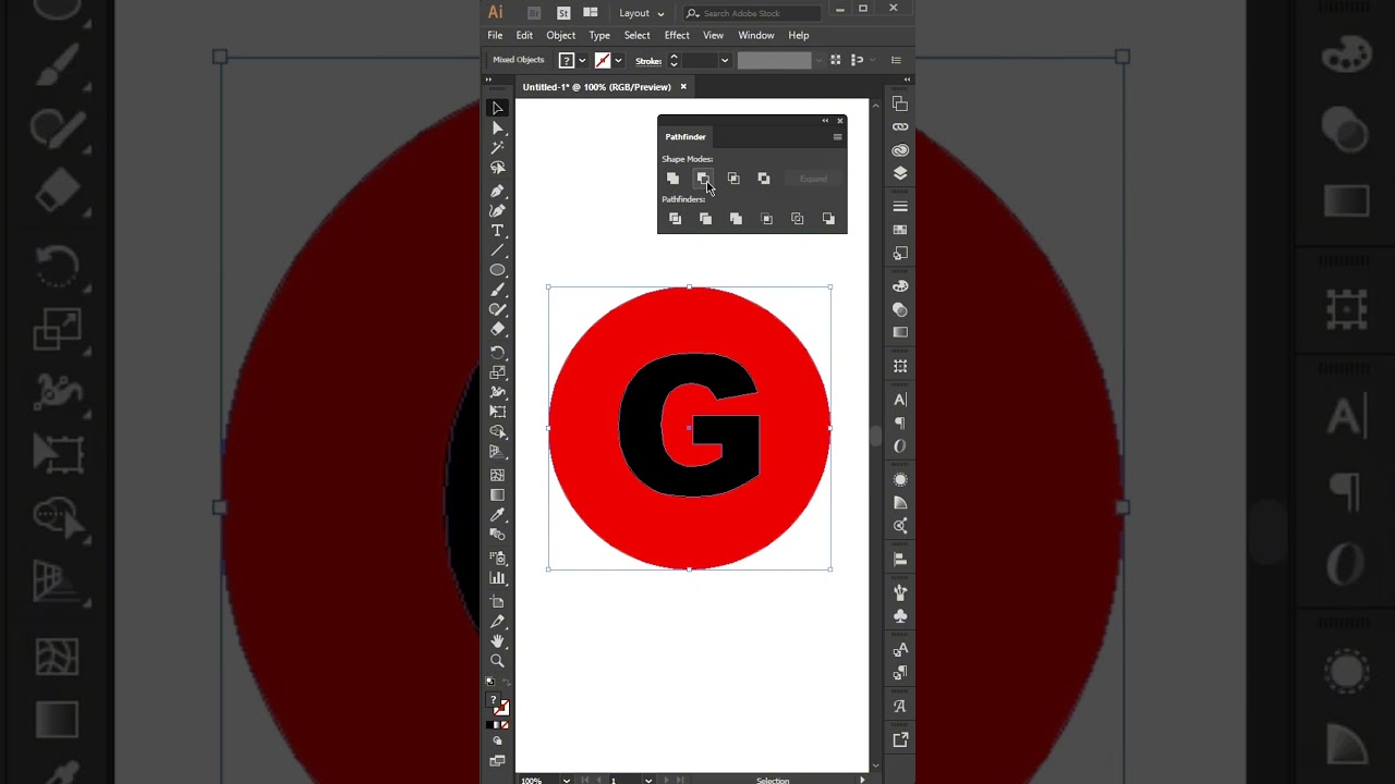 How to Create Compound Path Tutorial | Adobe Illustrator #illustratortutorial #shorts #tutorial #ai