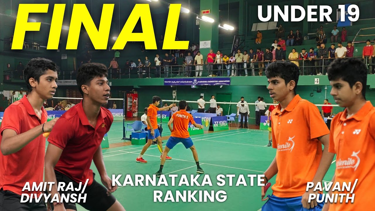 Pavan/punith vs Amith Raj Natraj/Hardik Divyansh| Karnataka state senior ranking Badminton 2025- KBA