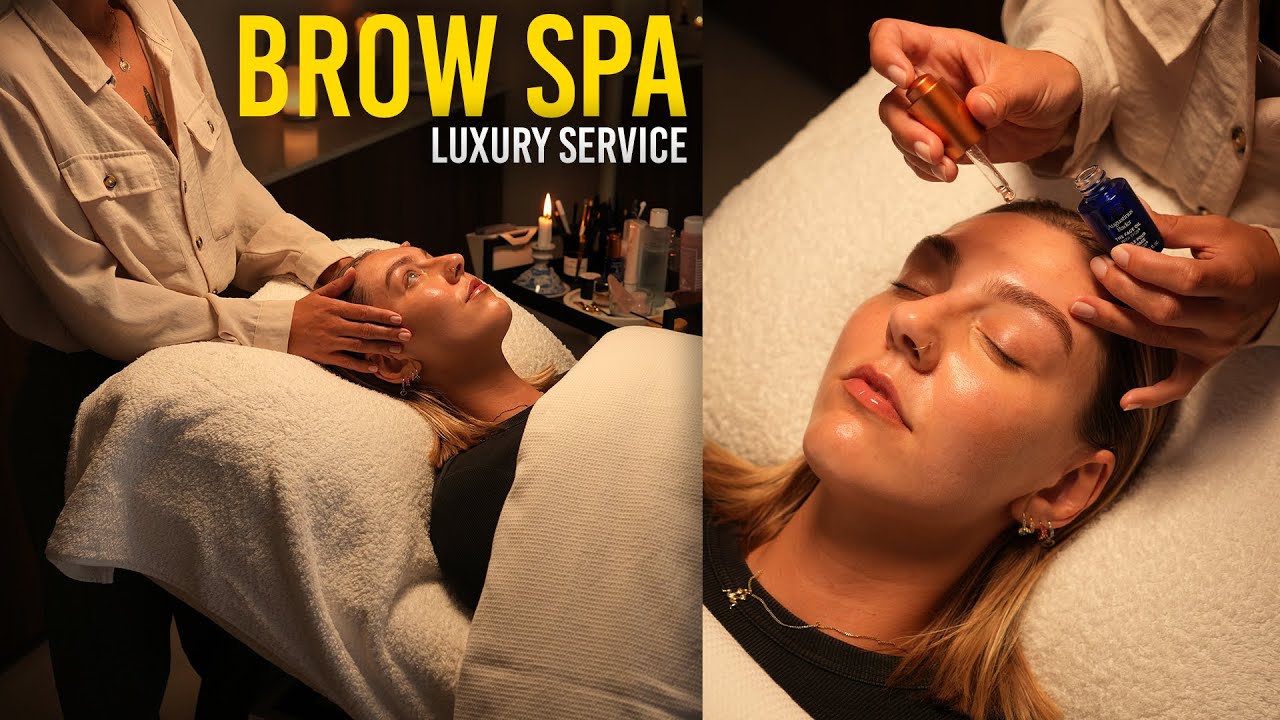 High End Brow Spa Massage & Shaping Service | Relaxing Tutorial