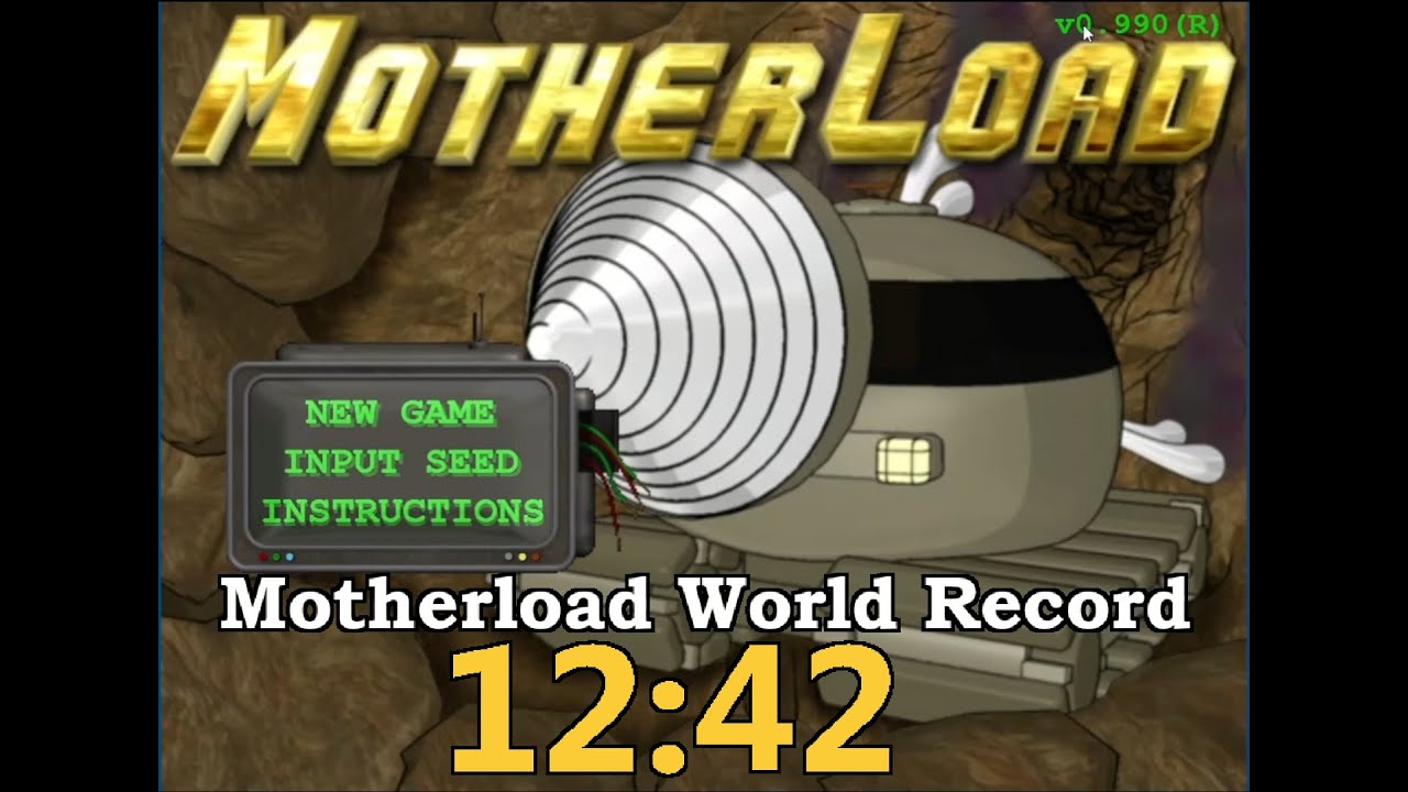 Motherload Any% Glitchless in 12:42 [Former World Record]