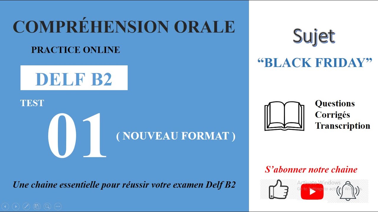 DELF B2 - Compréhension orale_Nouveau Format [Test 01] - BLACK FRIDAY EN FRANCE