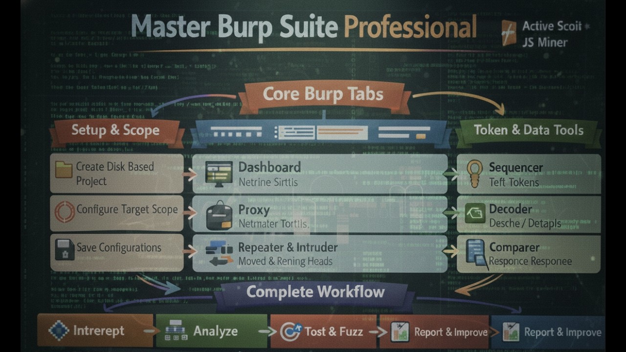 Burpsuite Scanner(Pro Only),active scan++ extention,find js links, Dashboard,Proxy,Intruder,Repeater