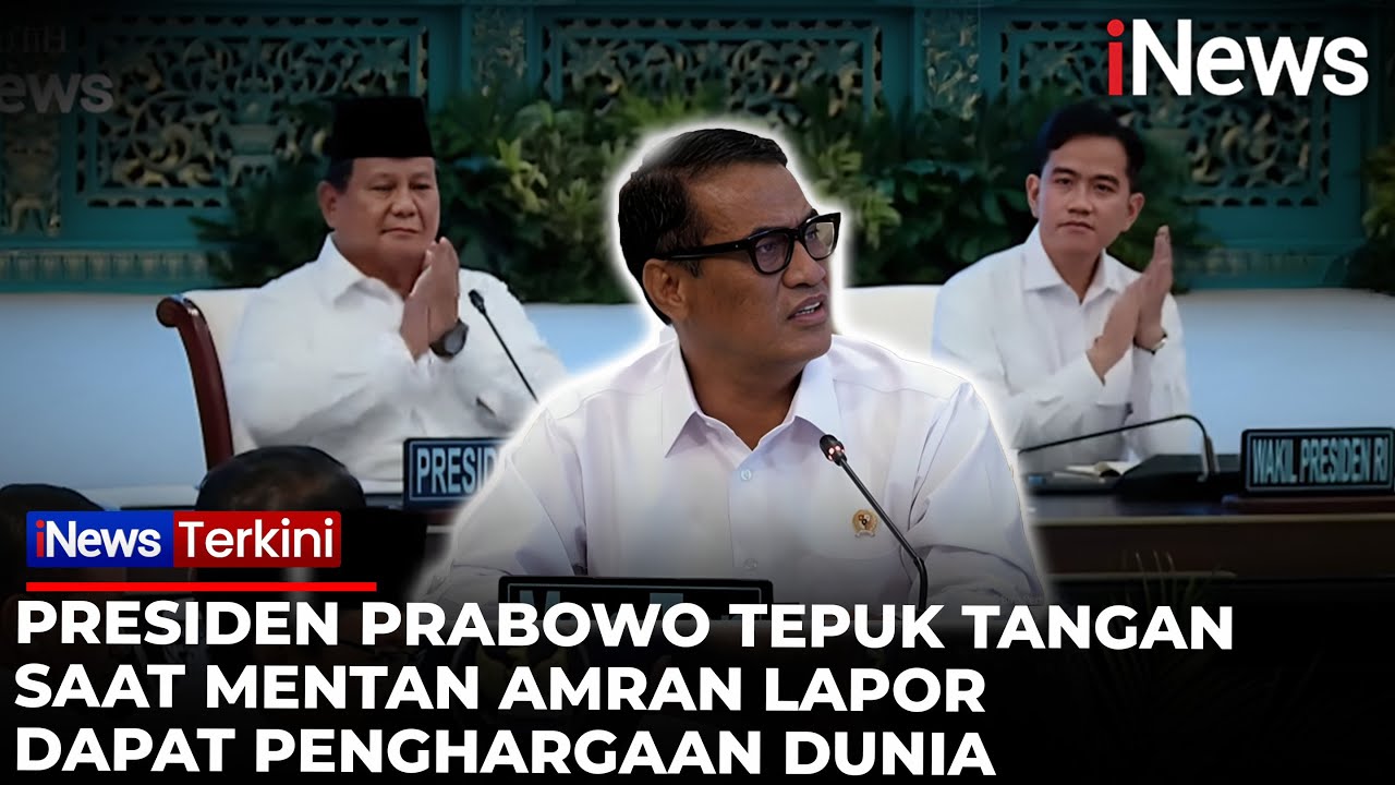 Mentan Amran Pamer dapat Penghargaan Dunia di Rapat Kabinet, Presiden Prabowo Beri Tepuk Tangan