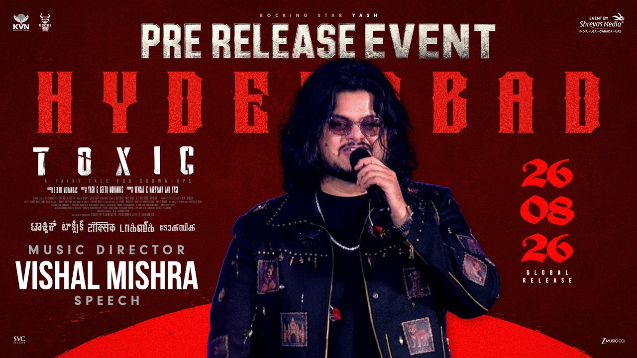 Music Director Vishal Mishra Live Performance at TOXIC PRE RELEASE EVENT HYDERABAD | Shreyas Media