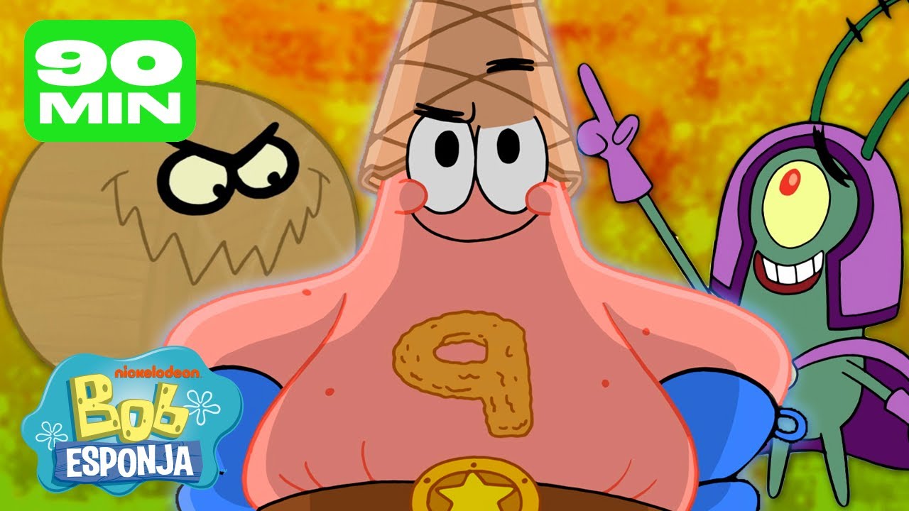 Bob Esponja | Os Melhores Super-Heróis e Vilões de Bob Esponja 💥 | 90 Minutos | Português
