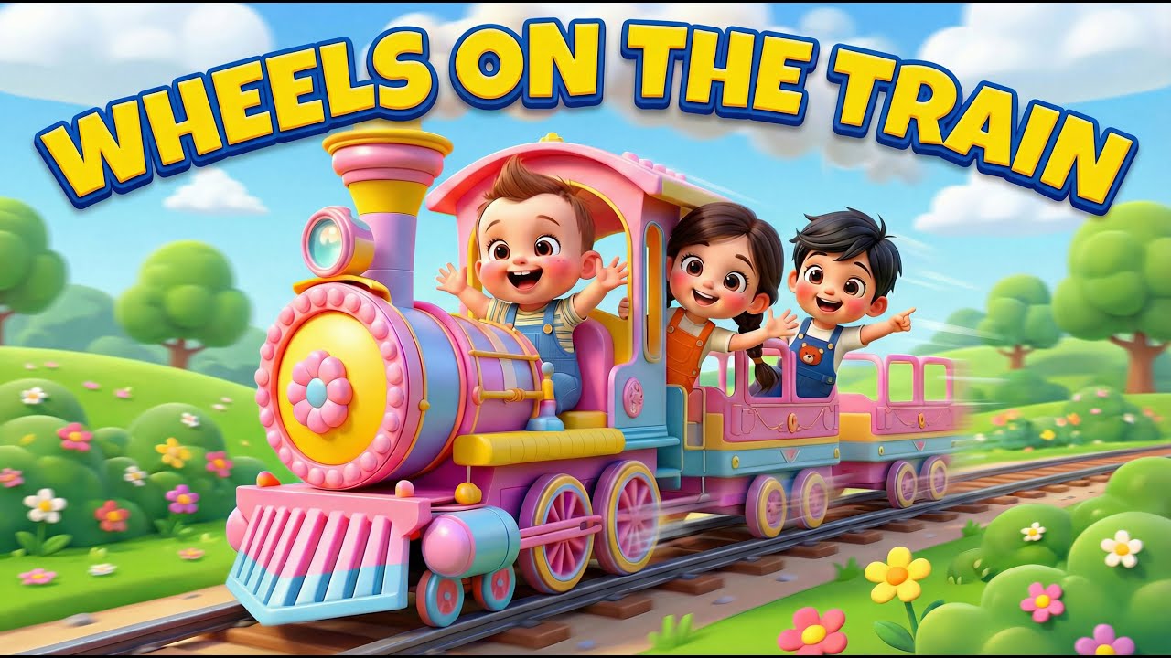 Wheels on the Train 🚂 | Fun Nursery Rhyme for Kids & Toddlers