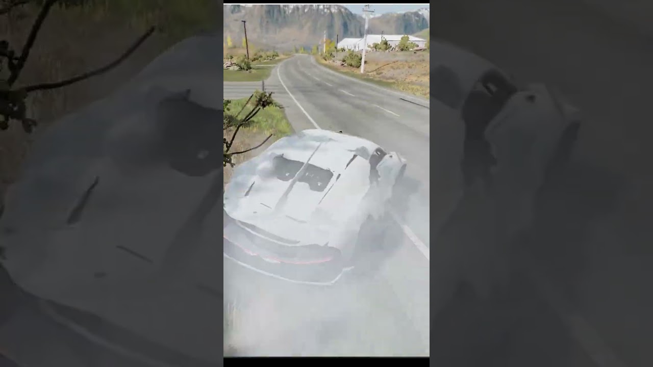 Car vs Guardrails 😂#beamngdrive
