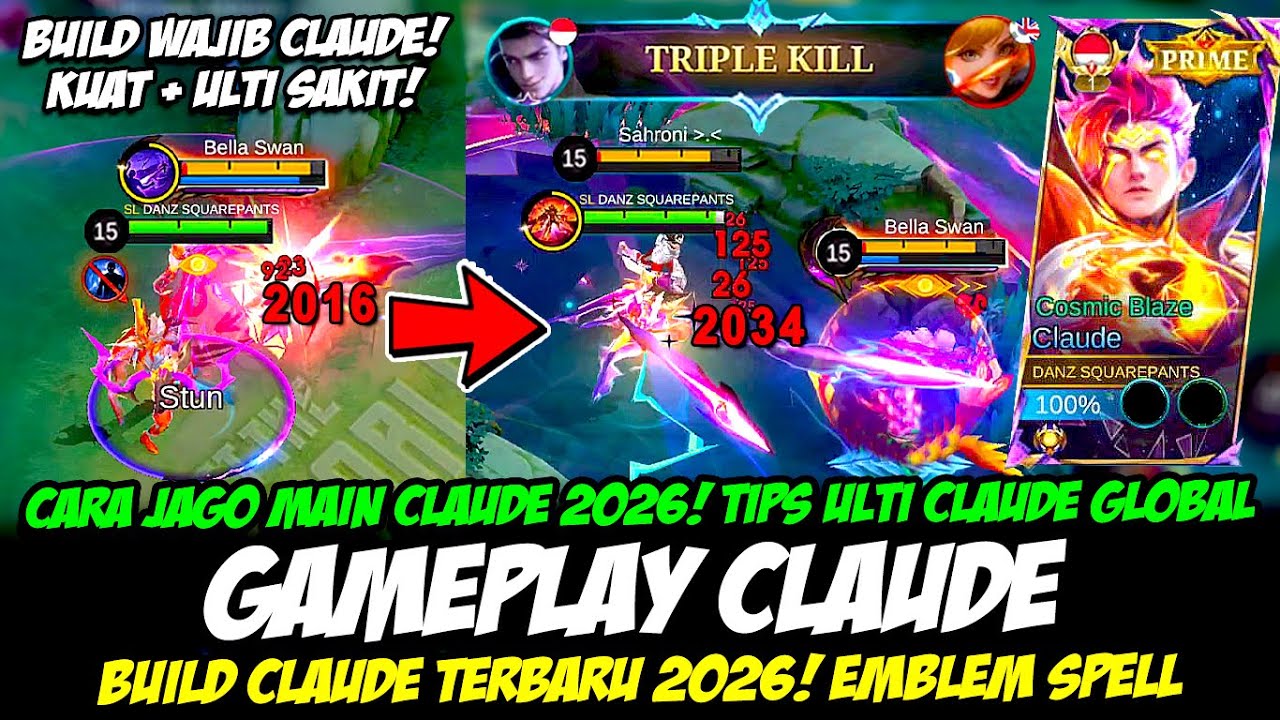 CARA JAGO MAIN CLAUDE 2026❗TIPS CLAUDE SAKIT + KUAT DI LANE❗BUILD CLAUDE TERBARU 2026❗CLAUDE GLOBAL