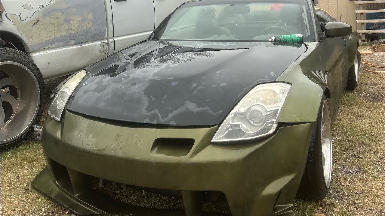Я устанавливаю пневматическую подвеску на свой дрифт-кар Nissan 350z.