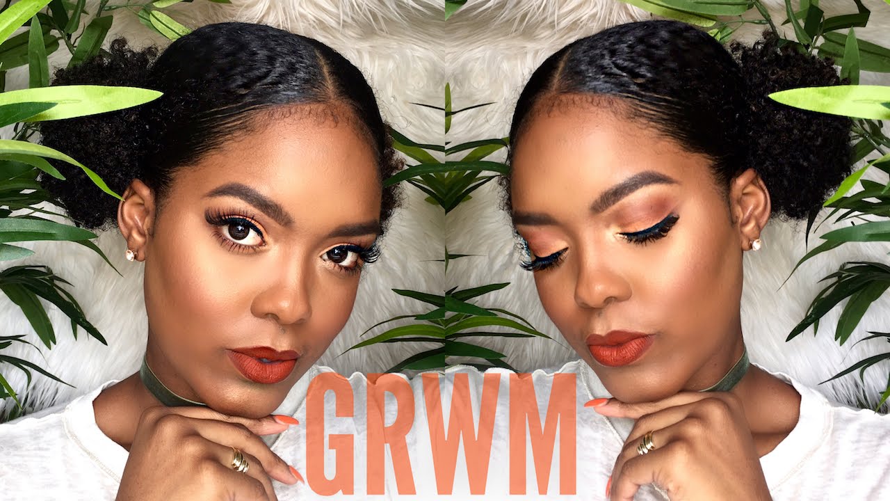 GRWM | Orange Summer Slay + Double Puff Hair Tutorial