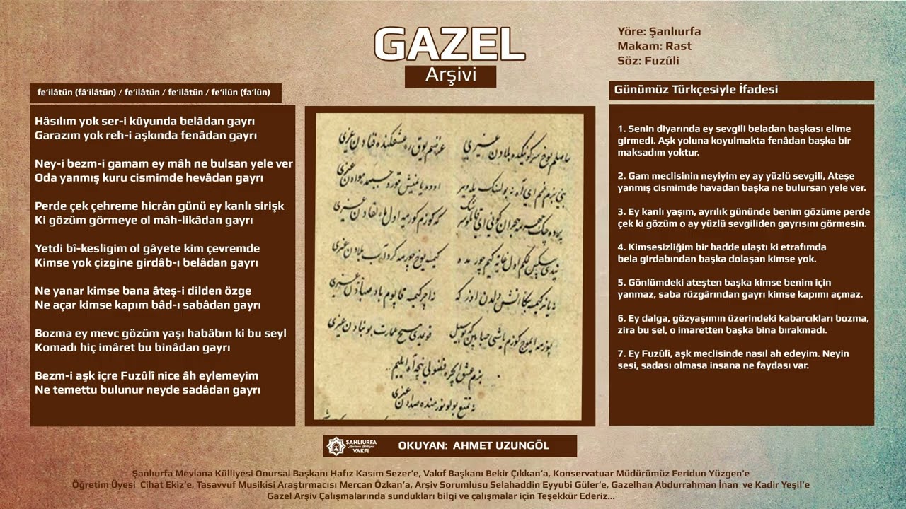 Hâsılım yok ser-i kûyunda belâdan gayrı