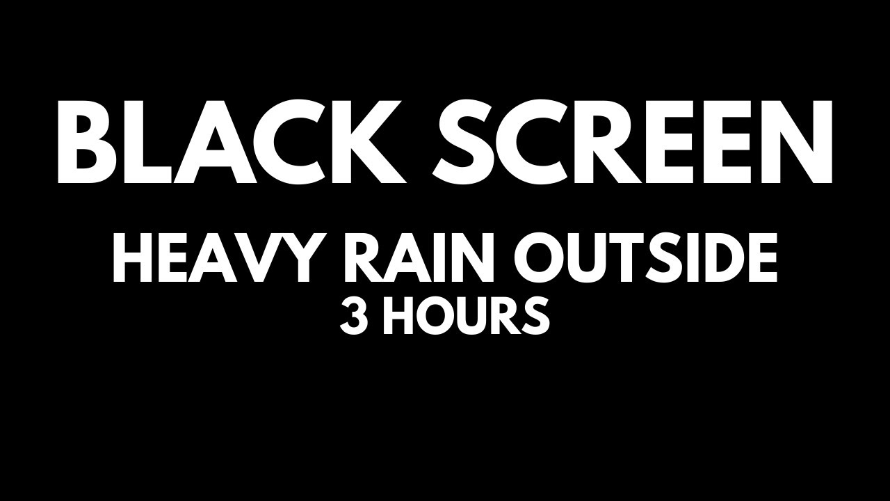 Fall Asleep in 5 Minutes | Heavy Rain Outside a Quiet House for Sleeping | 3 Hours – Black Screen