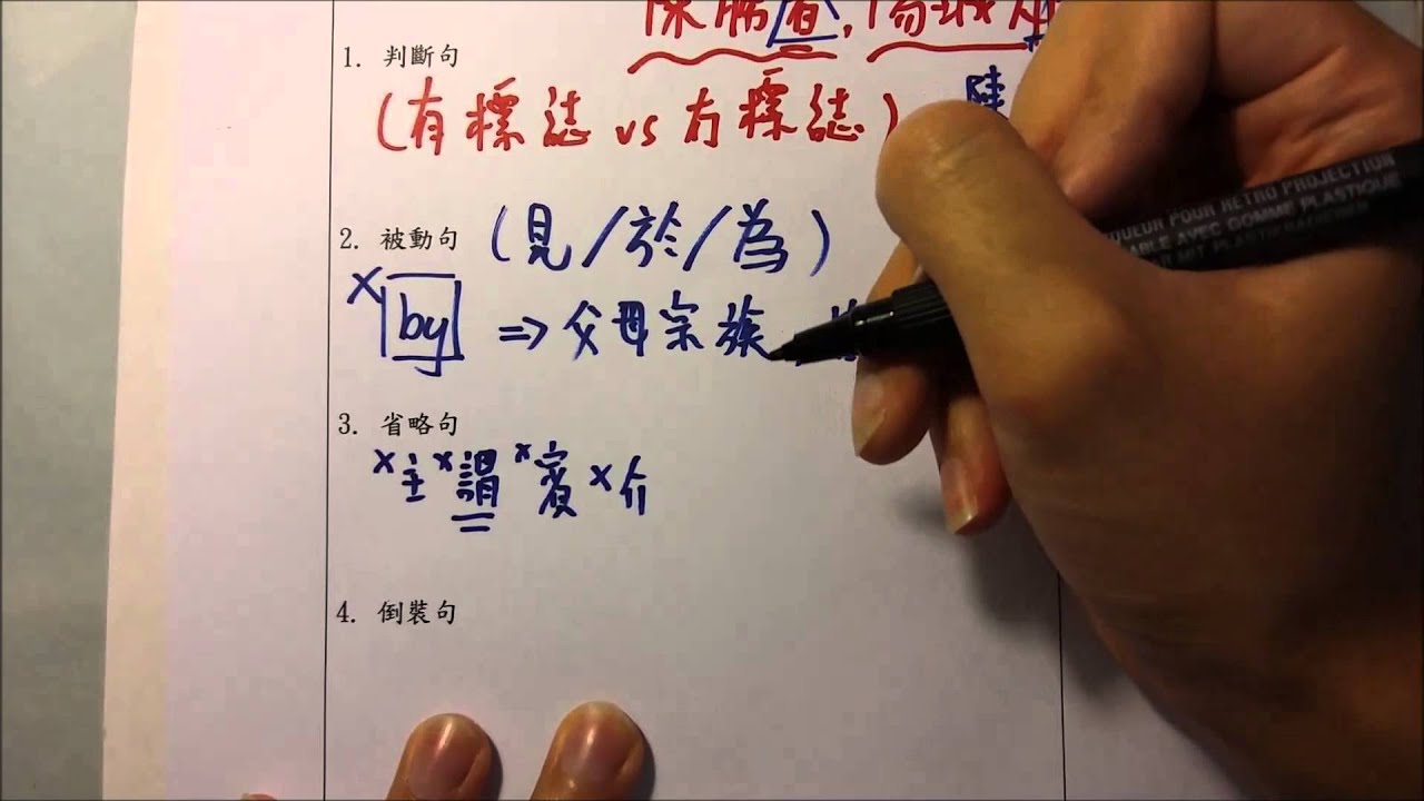 【DSE中文】 梁漢軒 LEUNG SIR [DSE] 中文教室 ( 文言文閱讀理解系列Lesson6：文言文句式-倒裝句)