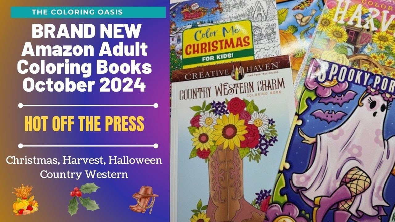 BRAND NEW Adult Coloring Books Just Released | Country Western Charm, Colorit Harvest, Spooky