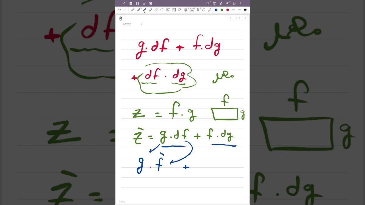 مشتقة قسمة دالتين  calculus