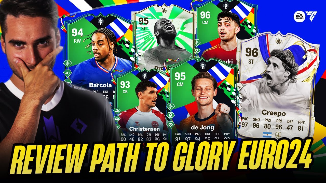 REVIEW BARCOLA 94 - CRESPO 96 - DROGBA 95 - DE JONG 95 - PEDRI 96 & CHRISTIANSEN 93 || FC24