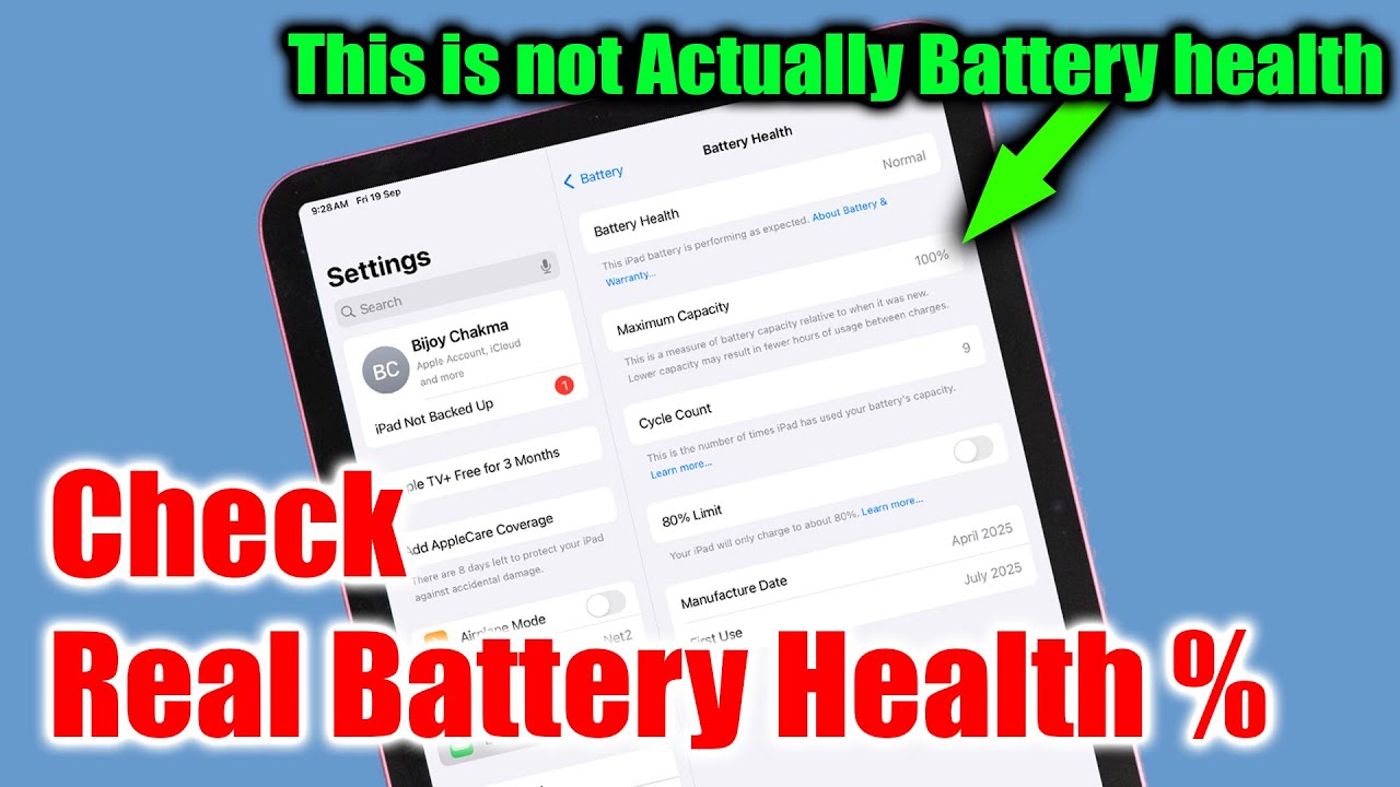 Как проверить реальное состояние аккумулятора на iPad