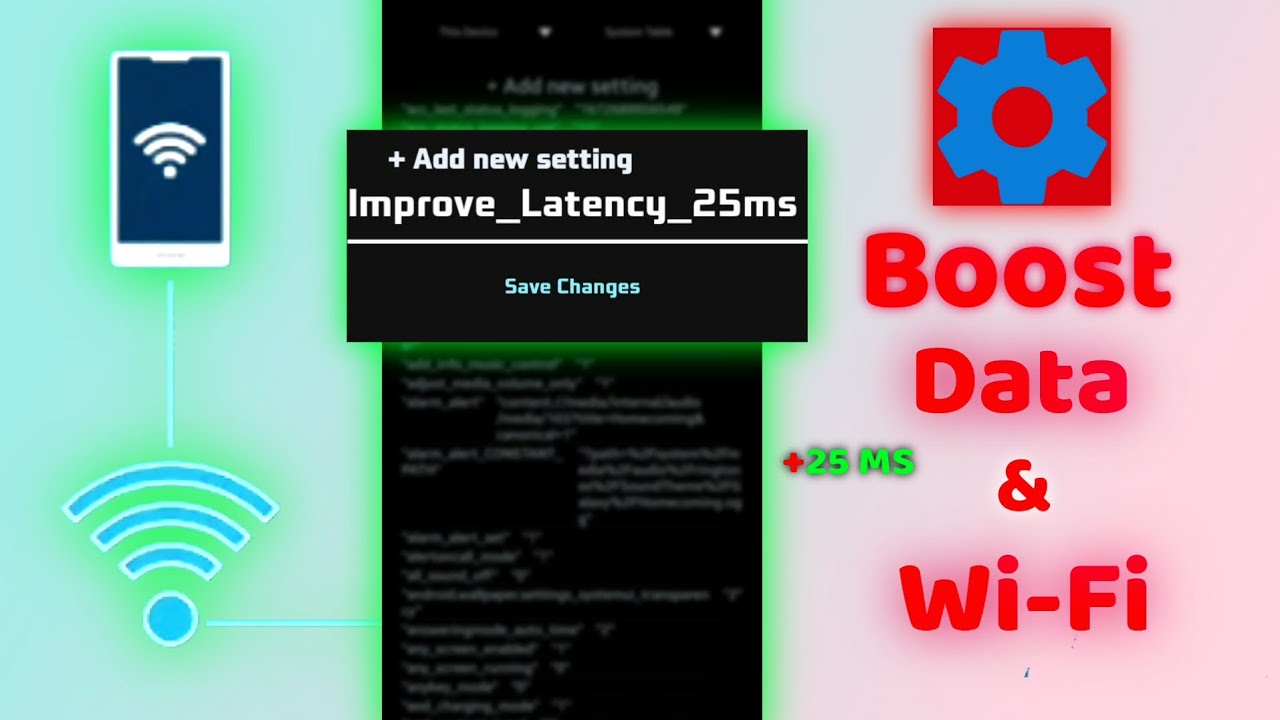 Boost Internet Connection Wifi & Data SetEdit Codes 25ms