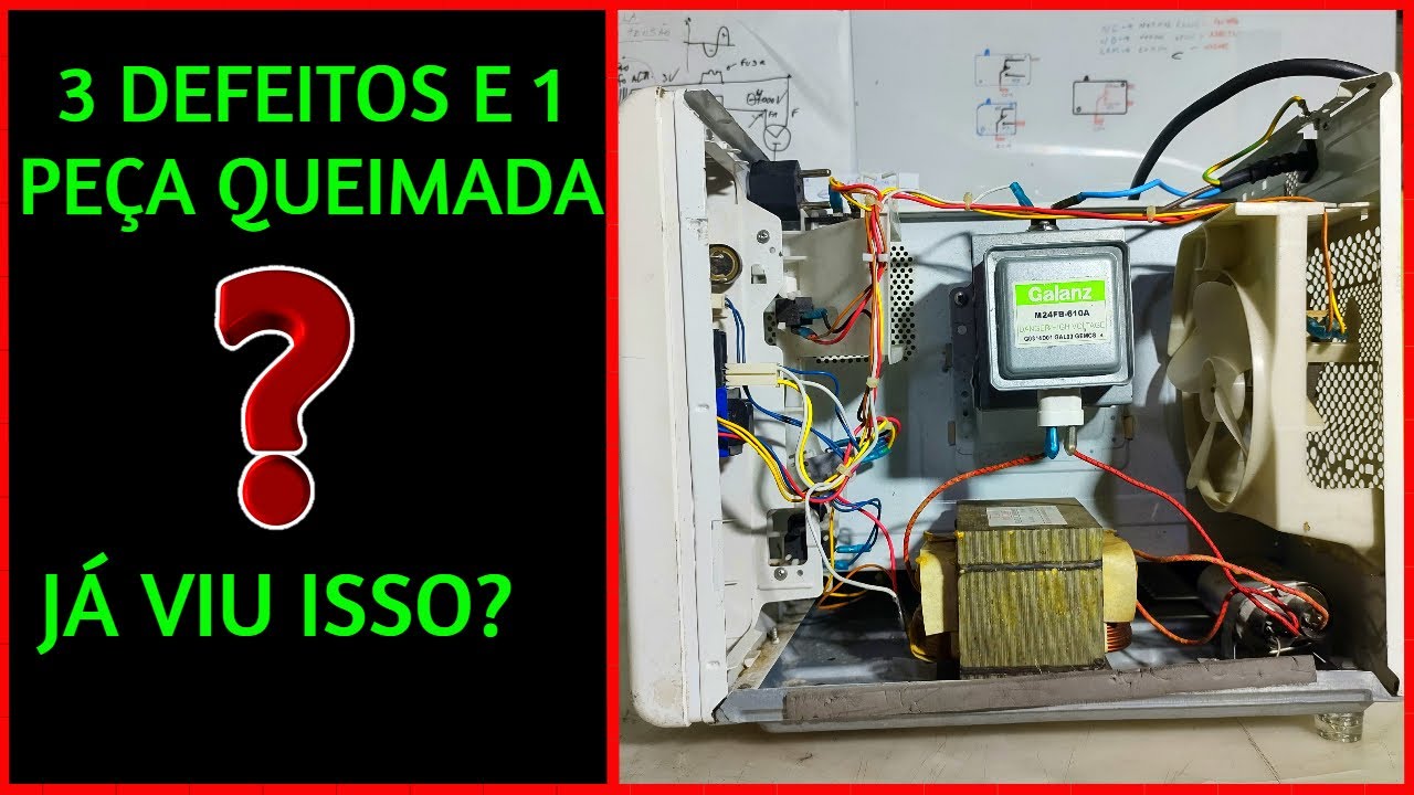 Microondas MEF41, não gira o ventilador, não roda o prato, não acende a luz.  Só 1 peça c defeito.