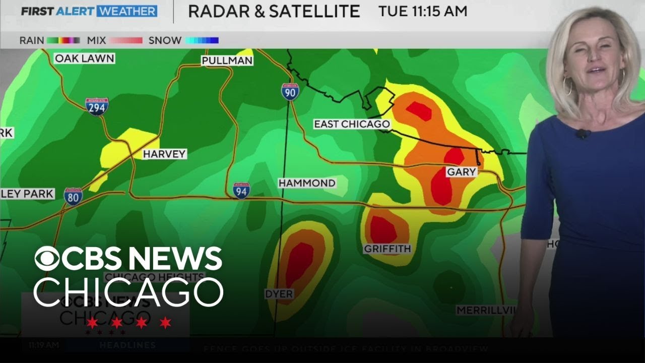 Pop-up storms passing through Chicago Tuesday
