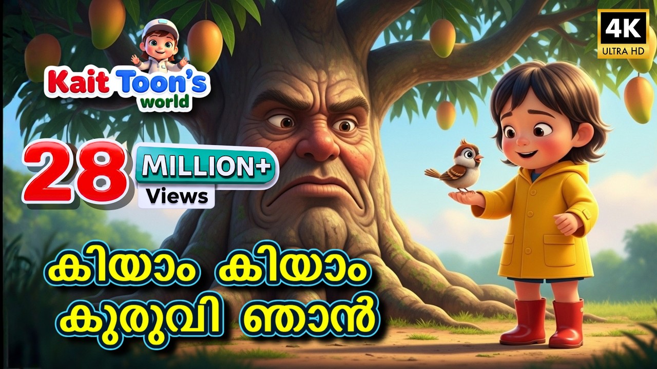 കിയാം കിയാം കുരുവി ഞാൻ | Kiyam Kiyam Kuruvi Njan |  Malayalam Kids Rhyme