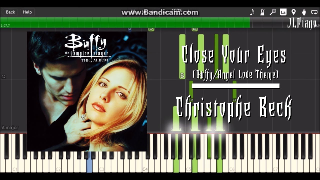 Close Your Eyes - Buffy/Angel Love Theme (Synthesia Piano Solo) *SHEET MUSIC*