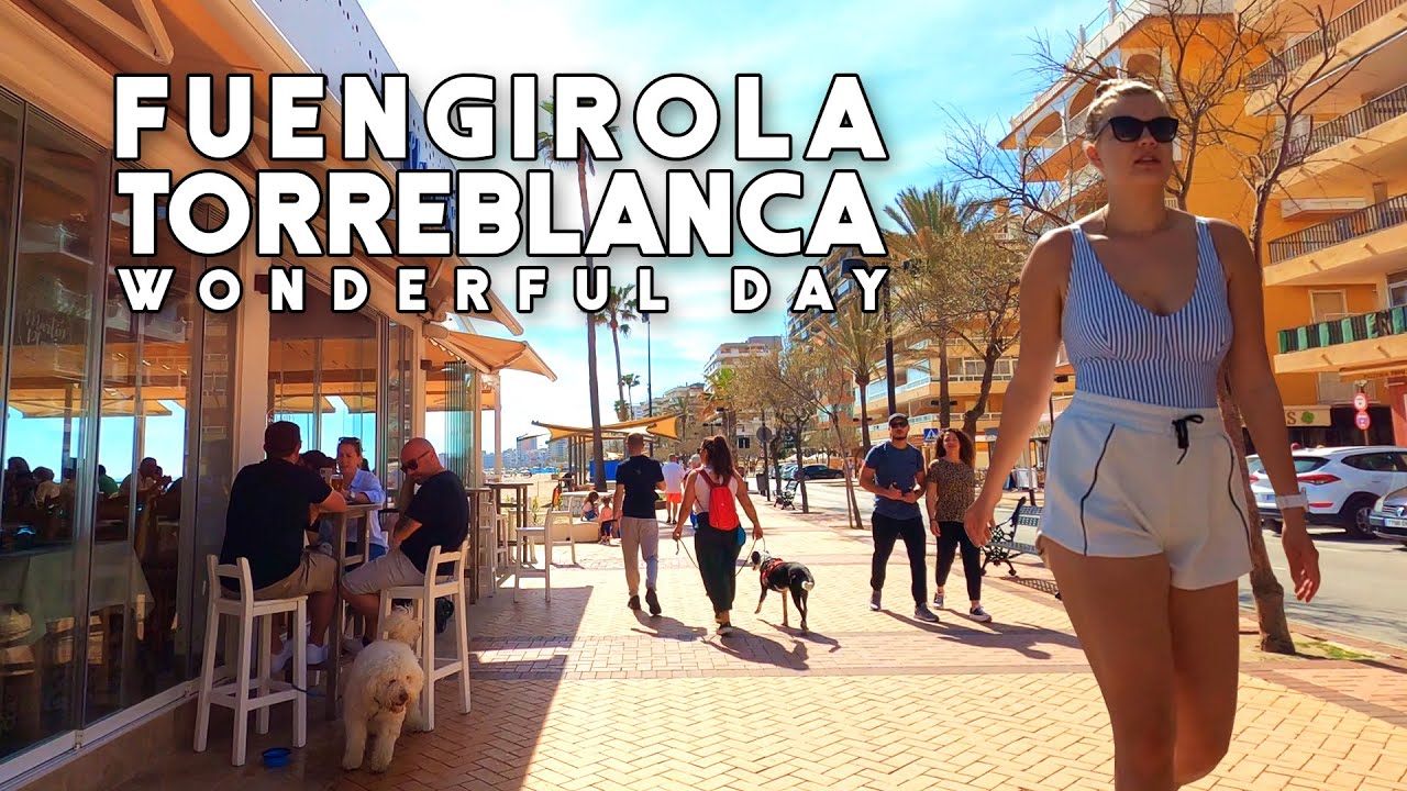 Fuengirola Torreblanca to Los Boliches Spain Wonderful Day March 2023 Costa del Sol | Málaga [4K]