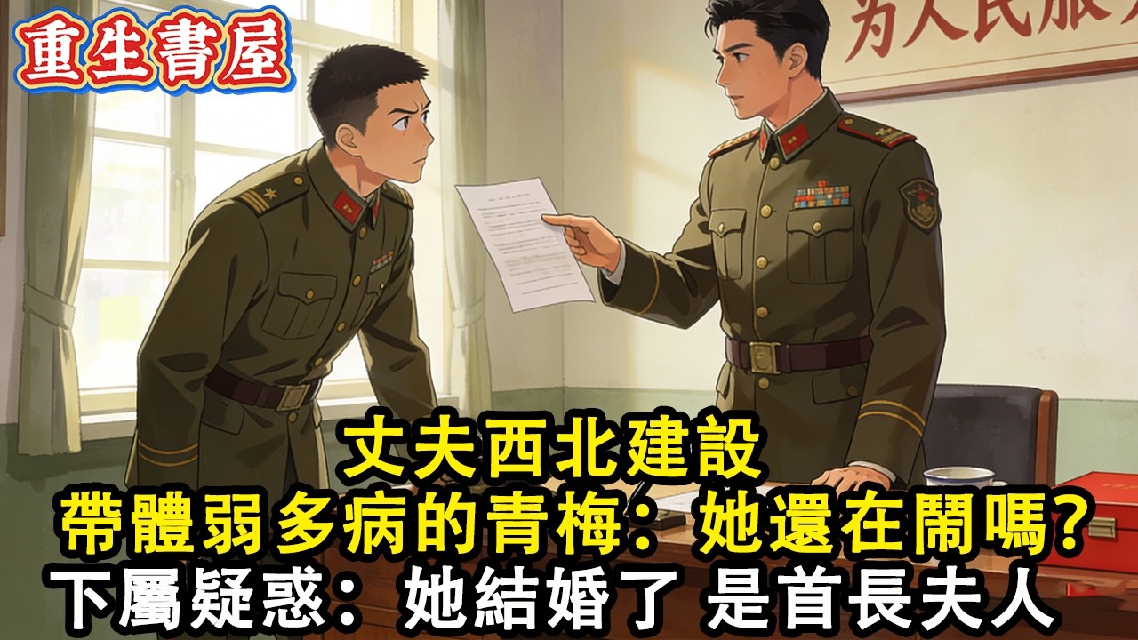 【重生爽文】丈夫西北建設 帶走了體弱多病的青梅：她還在鬧嗎？  下屬疑惑：她結婚了 現在是首長夫人#小說 #重生 #爽文#動漫 #故事