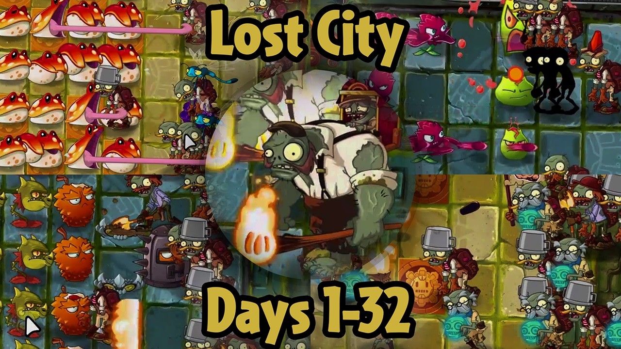 Lost City Days 1-32 [PC] (Hardest difficulty) | Plants vs Zombies 2 Gardendless
