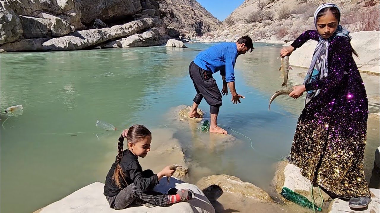 Nomadic Tales: Fishing Mastery, Rice Cooking, and Family Feasts"