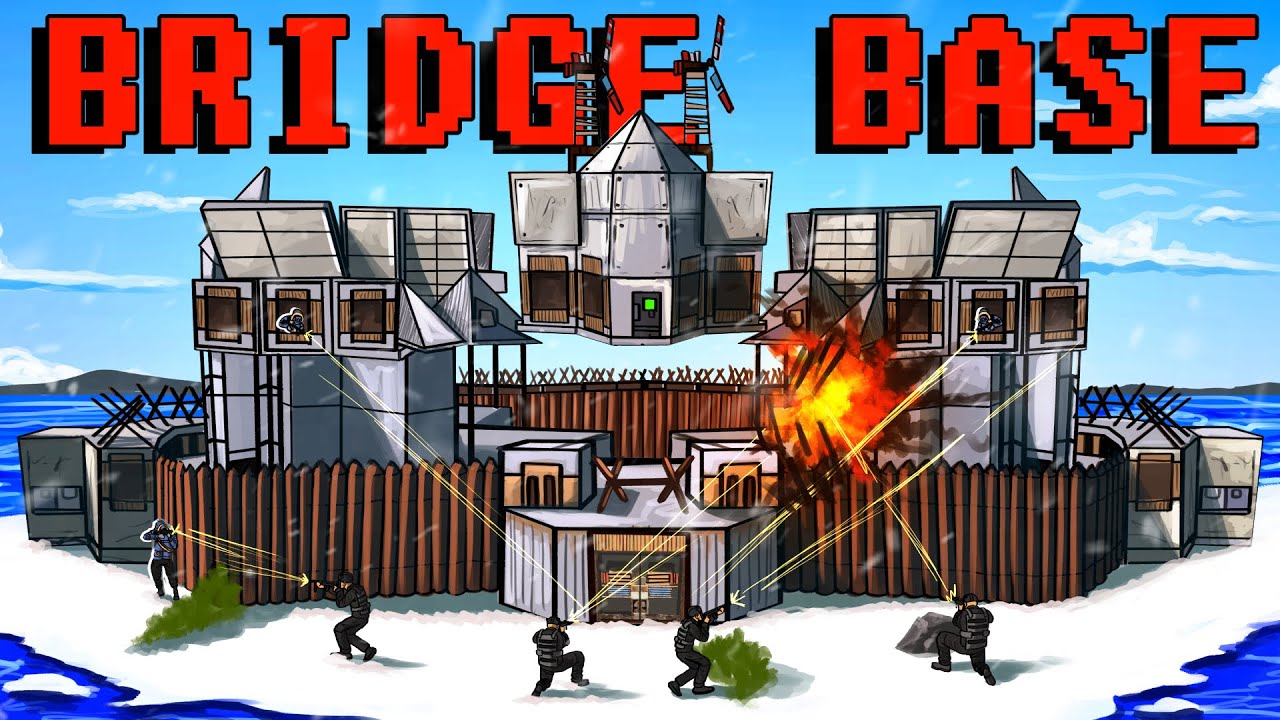 Defending our FLOATING BRIDGE CASTLE - Rust (Ft. Frost & Sinks)
