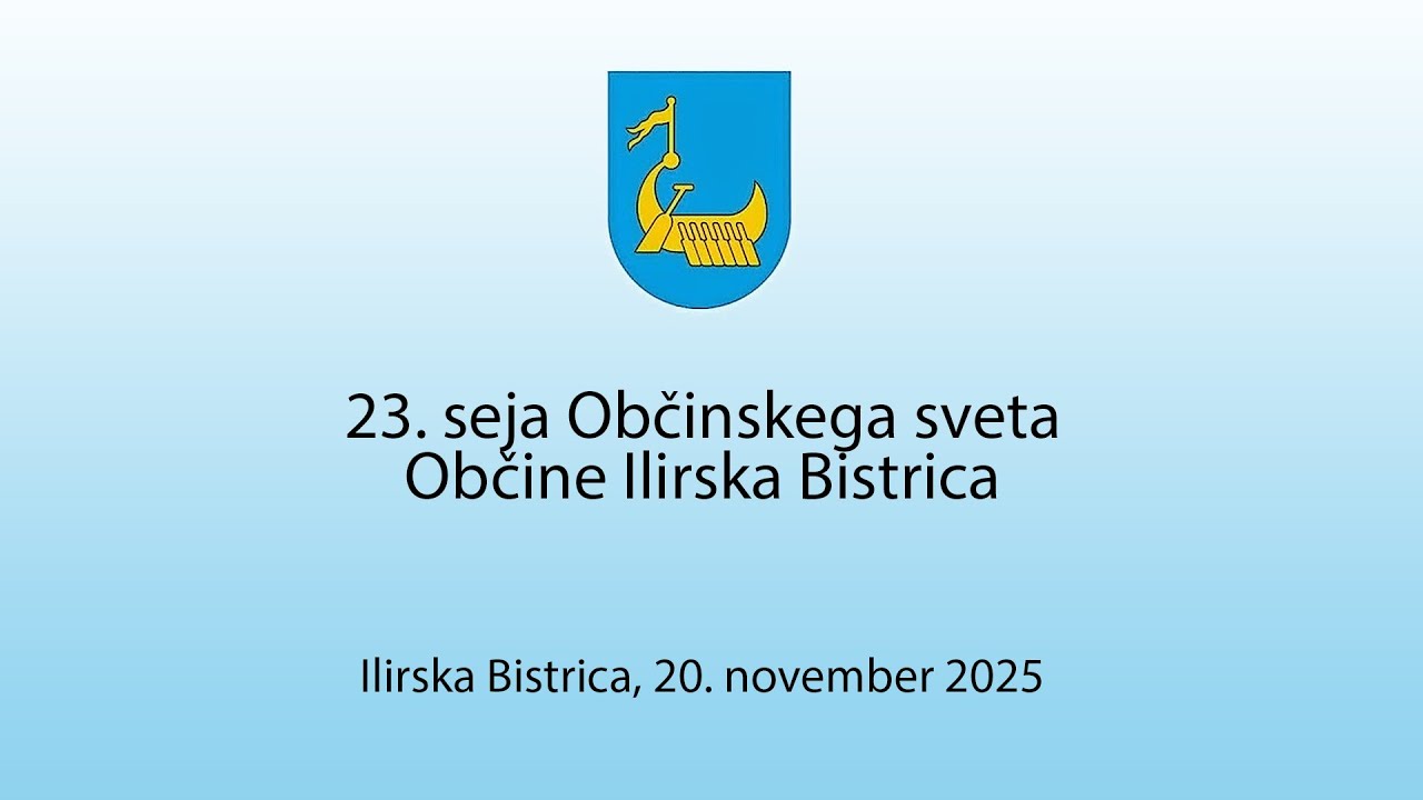 23. seja Občinskega sveta Občine Ilirska Bistrica, 20. november 2025