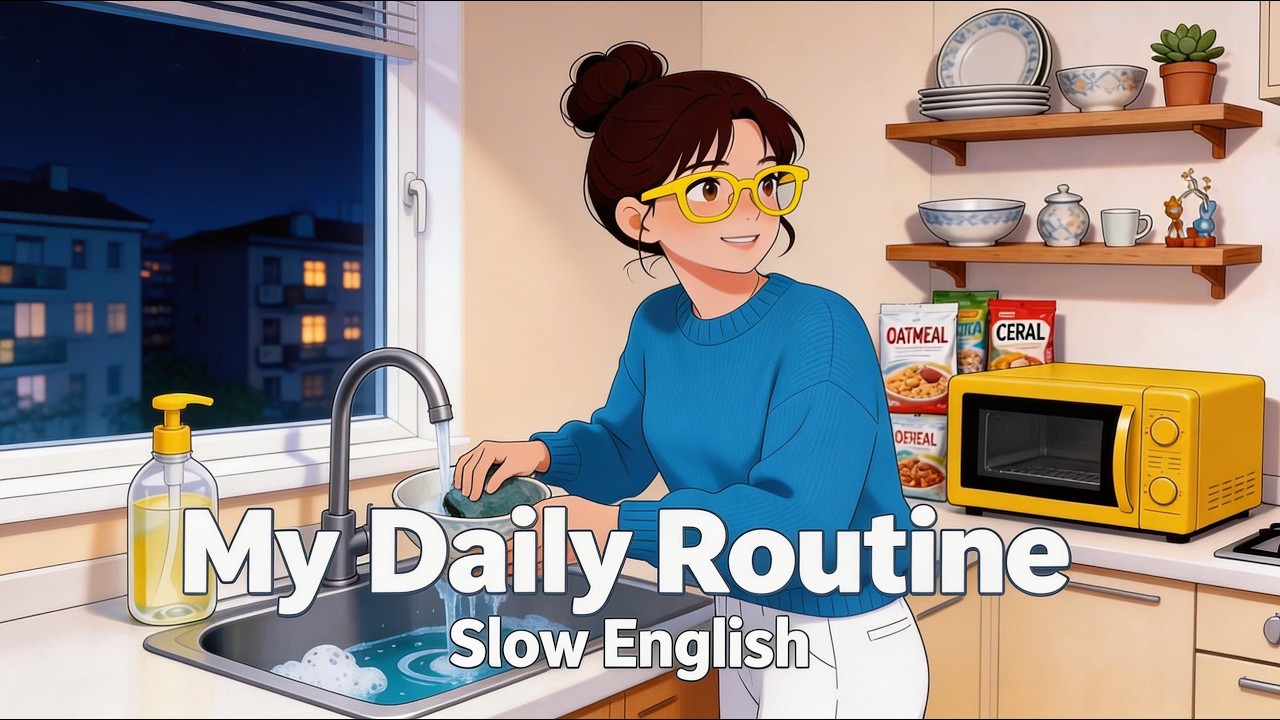 Slow English Speaking Practice | My Daily Work Routine |For Beginners|