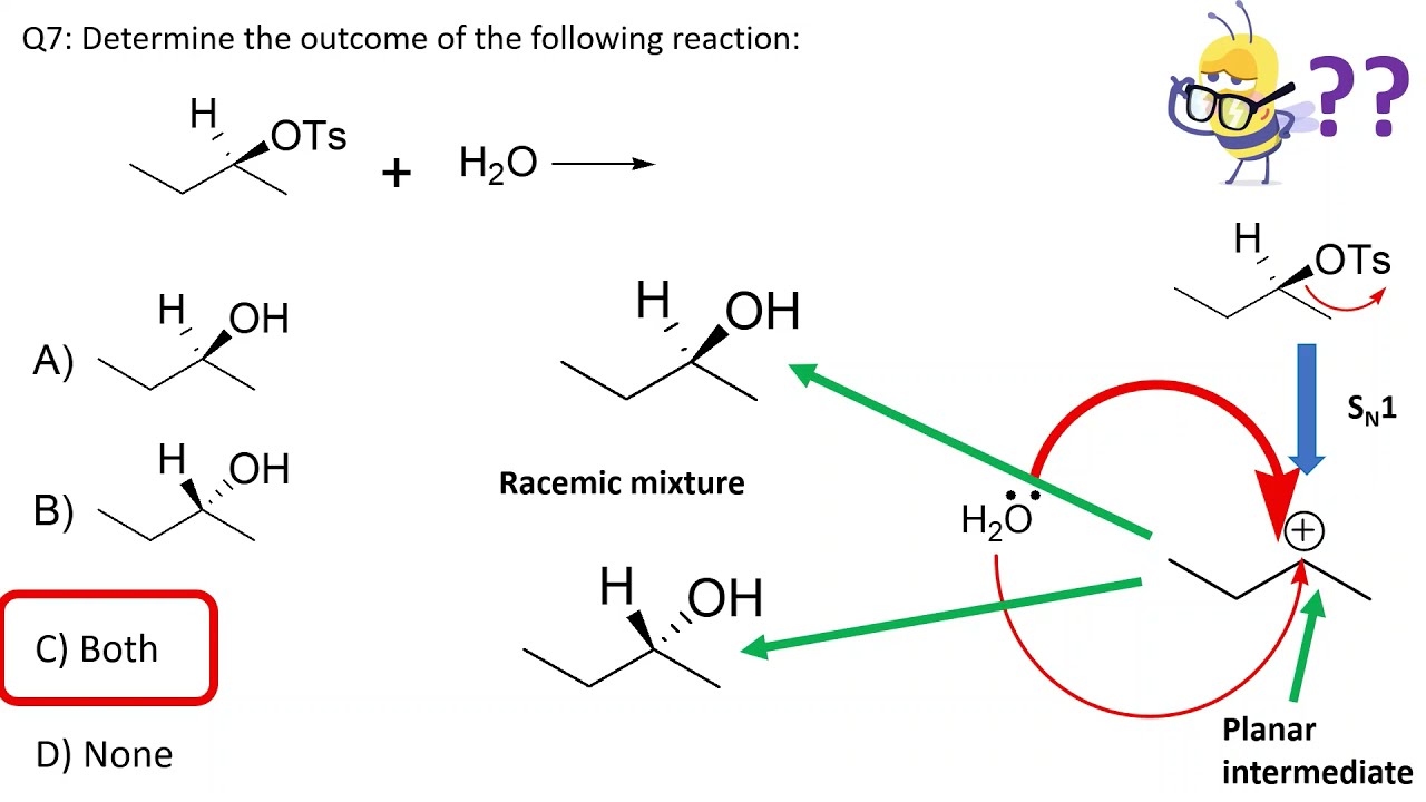Nucleophilic substitution unimolecular (SN1) reaction MCQs with explanation I made chemistry easier