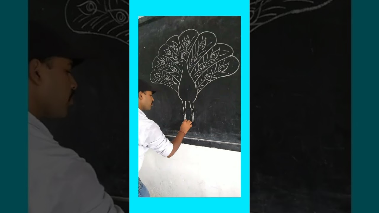 Dancing  peacock  shorts# easy drawing  #step by step for kids