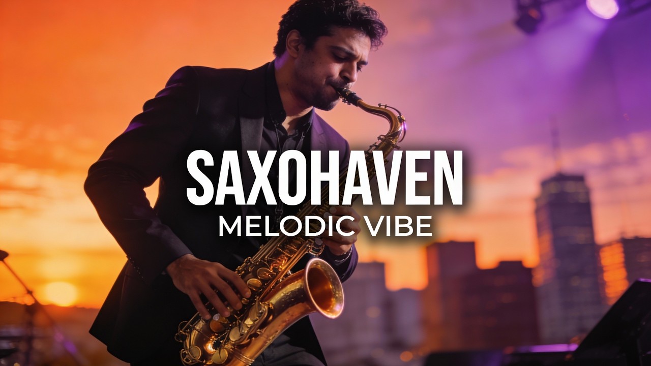 Late Night Rooftop Sax Jazz 🌃🎷 | Smooth Bar Ambience to Relax & Unwind | SAXOHAVEN