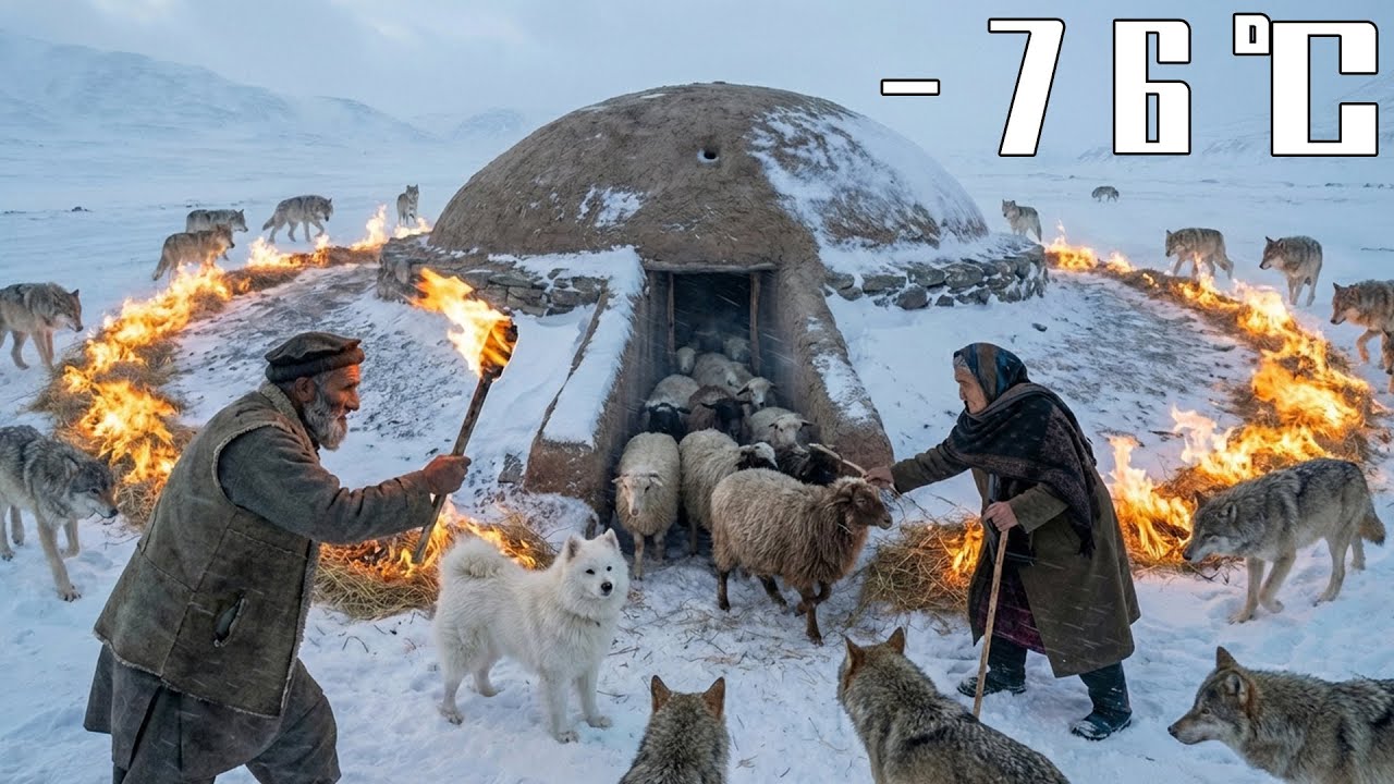 -76°C Blizzard: Afghan 94-Year-Old Couple & Samoyed Hay Firewall Stops Wolves, Saves Sheep