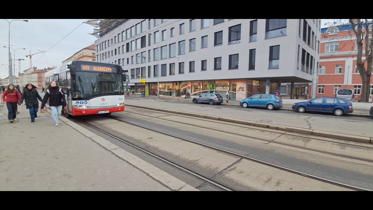 Linka X128 v úseku Smíchovské Nádraží 